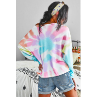 Rainbow Tie Dye Pullover Long Sleeve Top