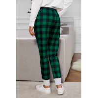 Green Plaid Drawstring Joggers