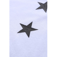 White Star Print Short Sleeve T-shirt 