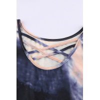 Tie-Dye Cross Front Tank Top