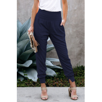 Blue Pocketed Casual Joggers