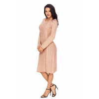 Pink Womens Hand Knitted Sweater Dress