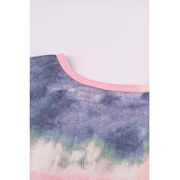 Tie-dye Relaxed Knit Long Sleeve Top