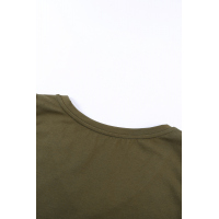 Army Green Chest Pocket Tank Mini Dress