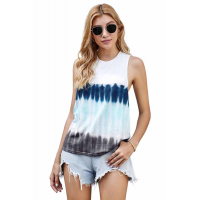 Blue Tie Dye Ombre Top