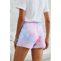 Multicolor Tie Dye Casual Shorts