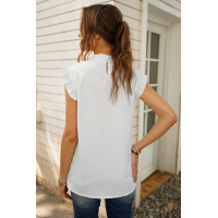 White Flounced Tank Top