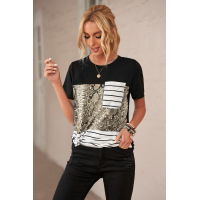 Snake Striped Camo Pocket T-Shirt