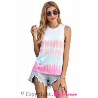 Pink Tie Dye Ombre Top