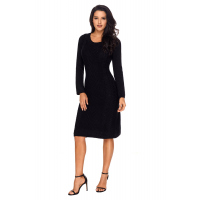 Black Womens Hand Knitted Sweater Dress