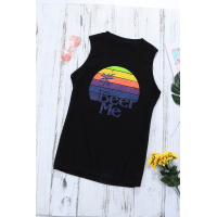 Beer Me Casual Black Tank