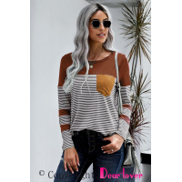 Pinstripe Patch Pocket Top