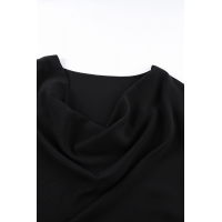 Black Draped Blouse