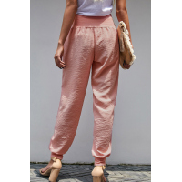 Pink Pocketed Casual Joggers