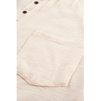 Apricot Cotton Knit Grommet Top