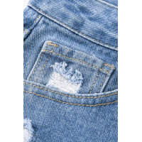 Blue Distressed Mom Jeans