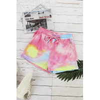 Multicolor Neon Tie Dye Shorts