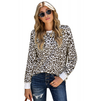 Long Sleeve Leopard Print Top