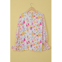 Cakewalk Floral Smocked Blouse