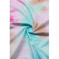 Multicolor Tie-dye Ruffled Cap Sleeve T-shirt