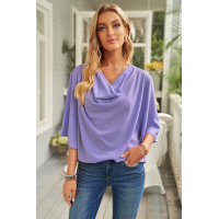 Purple Draped Blouse