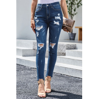 Distressed Frayed Skinny Jeans