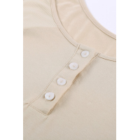 Apricot Button Loose Tank Top