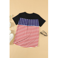 USA Flag Print T-shirt