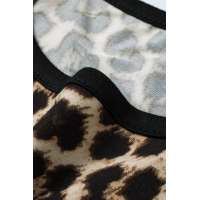 Black Raglan Sleeve Leopard Blouse