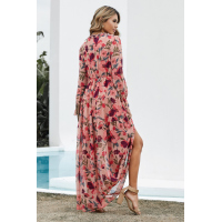 Wild Lotus Ruffle Tiered Maxi Dress