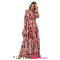 Wild Lotus Ruffle Tiered Maxi Dress