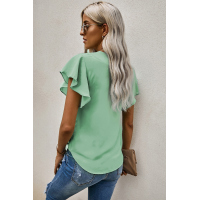 Green Forever Tonight Button Tie Top