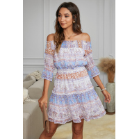 Zephyr Printed Off-the-shoulder Floral Dress