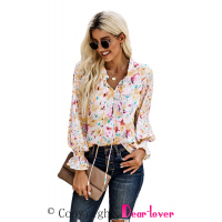 Cakewalk Floral Smocked Blouse