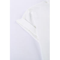 White Collared Button Short Sleeves Shirt