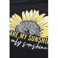 Sunflower You Are My Sunshine Tank In Black