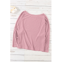 Batwing Sleeve Ribbed Top