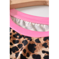 Neon Pink Leopard T-shirt with Pocket