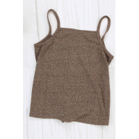 Brown Buttoned Knit Camisole