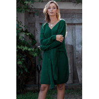 Green Dont Let Me Go Tie Sweater Dress