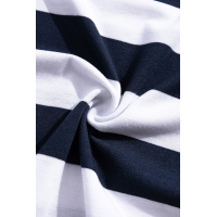 Navy Stripes Pocketed T-shirt Dress with Belt