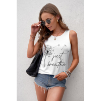 Dandelion Splicing Letters Print Tank Top