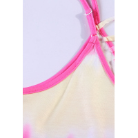 Rose Tie Dye Criss-Cross Camisole