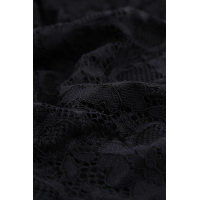 Black Bardot Lace Fishtail Maxi Dress