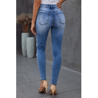 Medium Wash Distressed Skinny Jeans