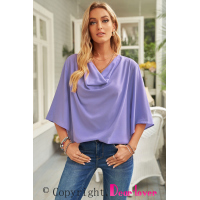 Purple Draped Blouse