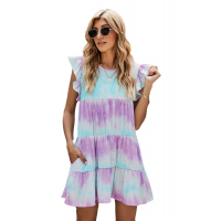 Magic Maker Purple Multi Tie Dye Dress