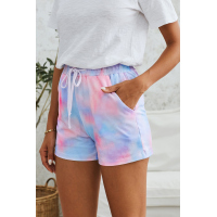 Multicolor Tie Dye Casual Shorts