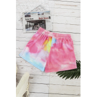 Multicolor Neon Tie Dye Shorts