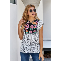 Wild Flower Embroidered Shift Top